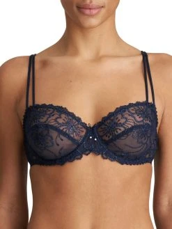 MARIE JO Jane Horizontal Seam Balcony Bra - Velvet Blue
