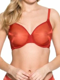 Gossard Glossies Sheer Moulded Bra - Cayenne