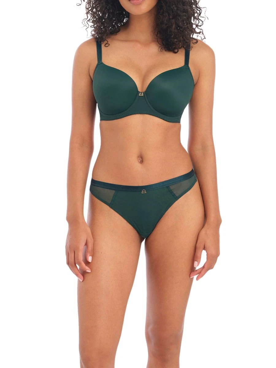 FREYA Snapshot Demi Plunge Moulded Bra - Deep Emerald - Image 2
