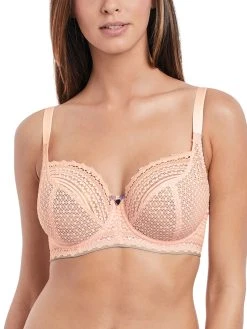 FREYA Daisy Lace Balcony K Cup Bra - Blush