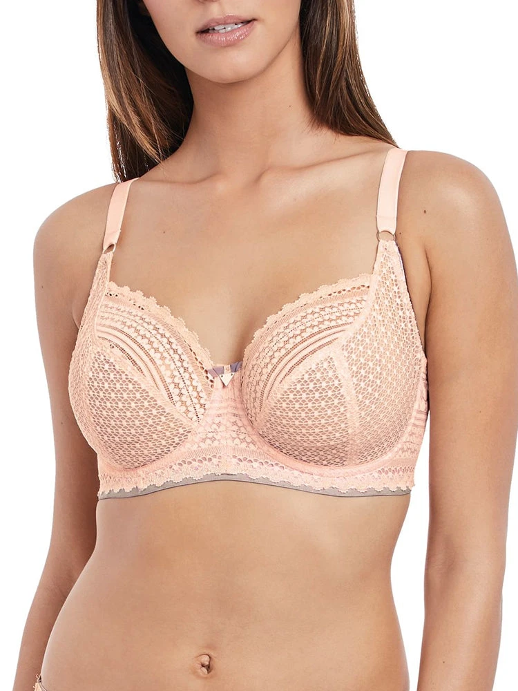 FREYA Daisy Lace Balcony Bra - Blush