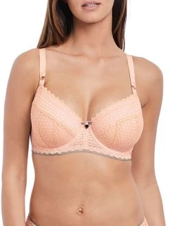 FREYA Daisy Lace Half Cup Balcony Bra - Blush