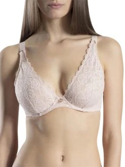 Aubade Rosessence Comfort Triangle Plunge Bra - Nete