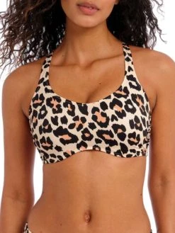 FREYA Animal Instinct Bralette Bikini Top - Natural