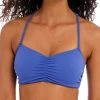 FREYA Jewel Cove Bralette Bikini Top - Plain Azure