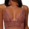 Gossard Superboost Lace Deep V Bralette - Cinder Rose
