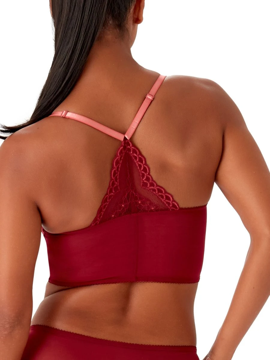 Gossard Superboost Lace Deep V Bralette - Cranberry/Raspberry Sorbet - Image 3