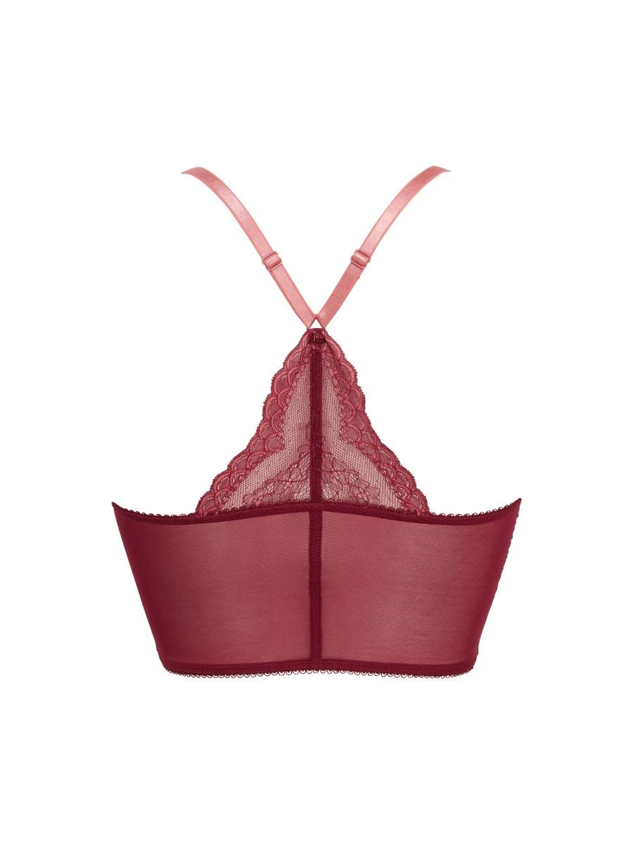 Gossard Superboost Lace Deep V Bralette - Cranberry/Raspberry Sorbet - Image 6