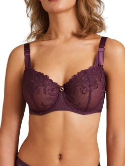 Aubade Femme Passion Comfort Half Cup Bra - Wineberry