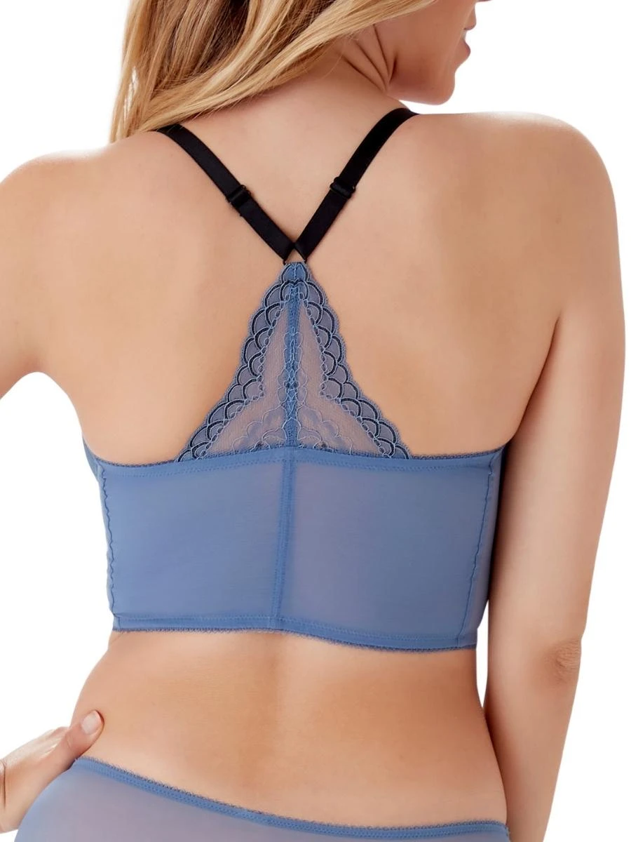 Gossard Superboost Lace Deep V Bralette - Moonlight Blue - Image 2