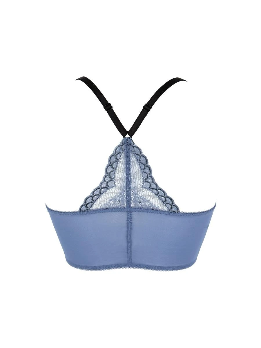 Gossard Superboost Lace Deep V Bralette - Moonlight Blue - Image 5