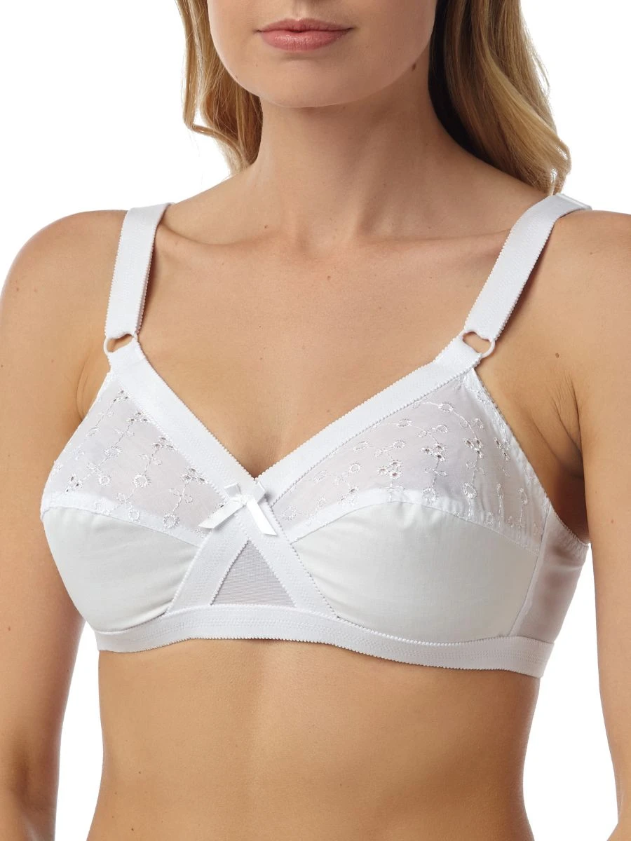 Marlon Embroidered Bra - White