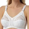 Marlon Lace Firm Control Bra - White