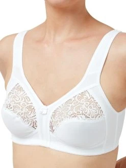 Marlon Lace Soft Cup Bra - White