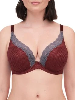 Passionata Brooklyn Plunge Bra - Fig/Chestnut