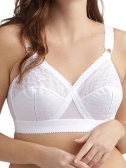 Playtex Cross Your Heart Lace Full Cup Soft Bra - White