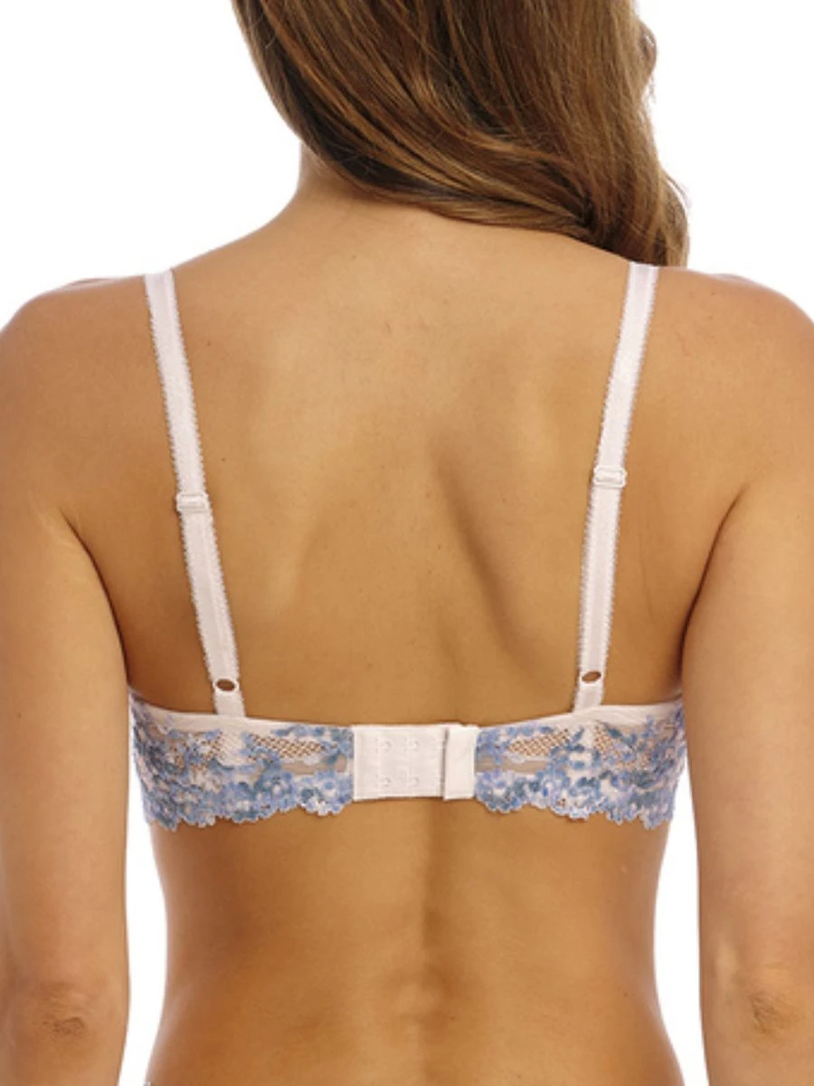 Wacoal Embrace Lace Underwire Bra - Pastel Parchment/Blue Multi - Image 4