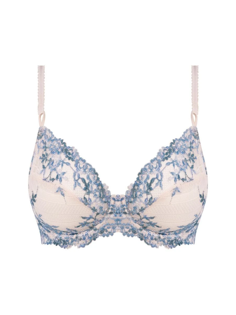 Wacoal Embrace Lace Underwire Bra - Pastel Parchment/Blue Multi - Image 5