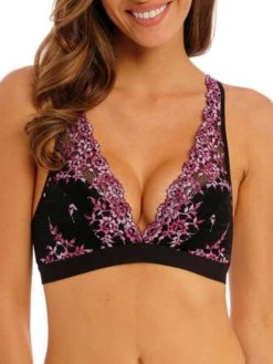 Wacoal Embrace Lace Soft Cup Bra - Black/ Berry Multi